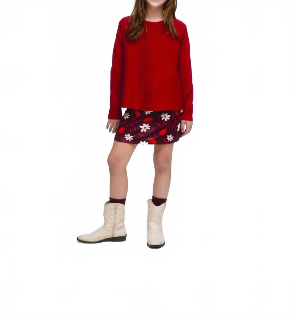 NEW COMPANIA FANTASTICA long sleeve knit sweater in red